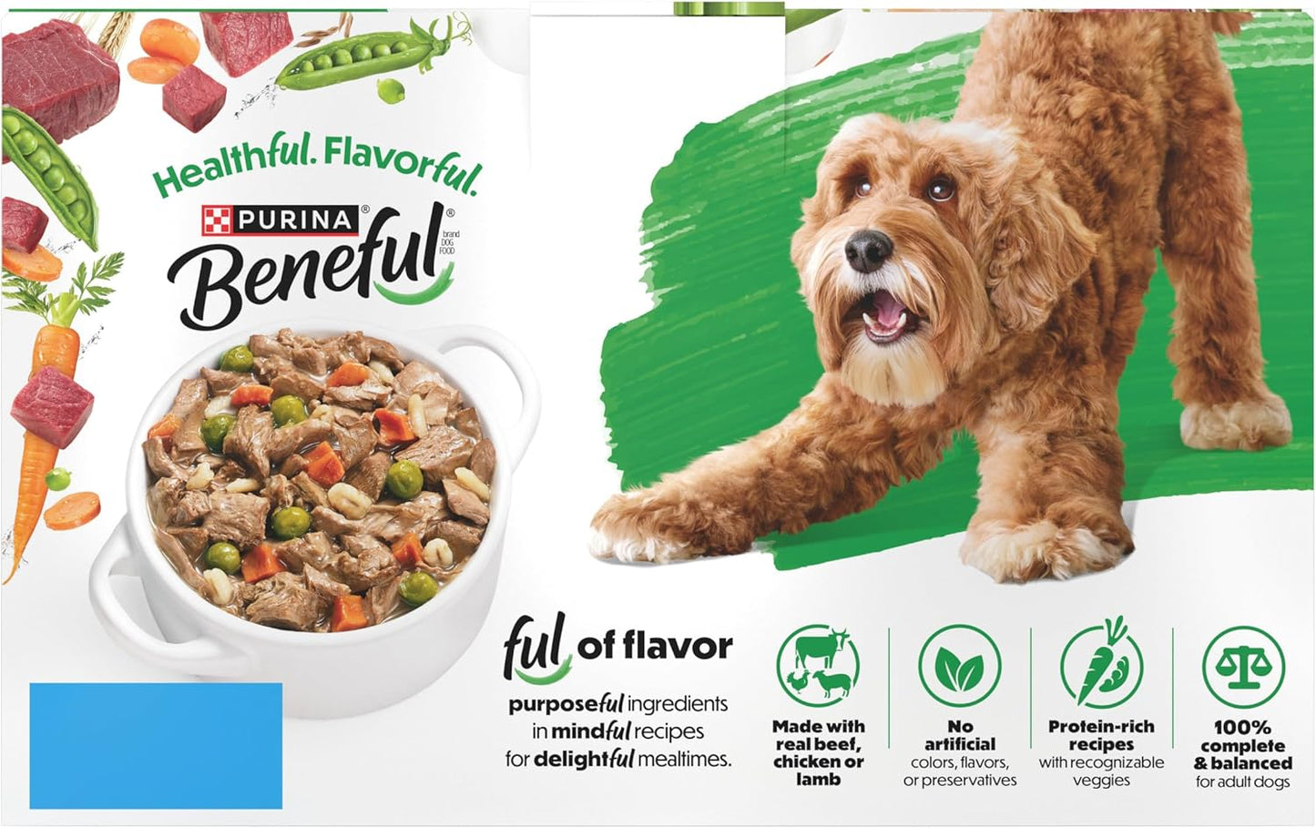 Purina Beneful Gravy Wet Dog Food Variety Pack, Prepared Meals Stew - (12) 10 oz. Tubs