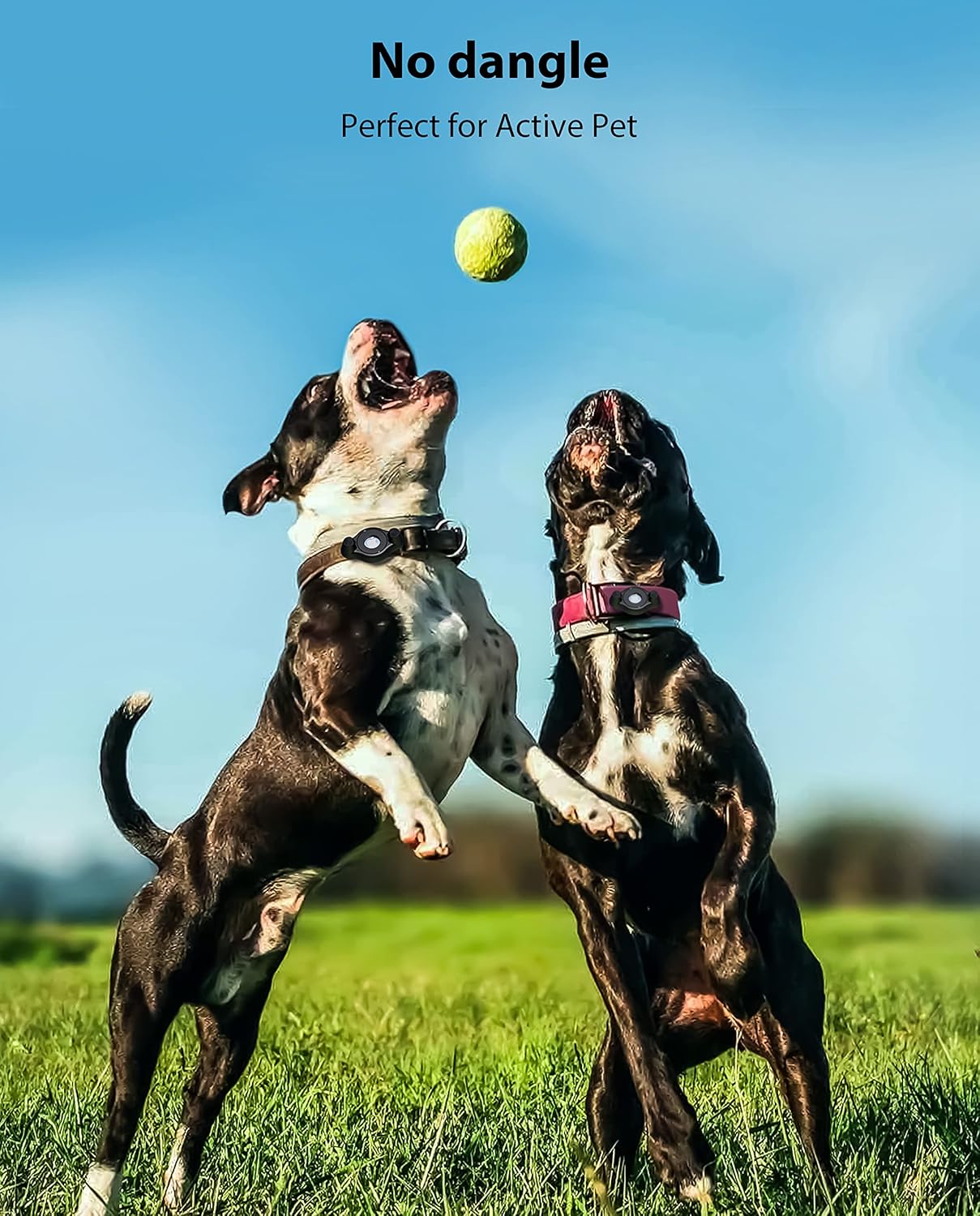 AirTag Holder Fit All Dog Collars Harness, Stouchi Innovative Style Protective AirTag Case with Pins Fixing Buckle for iPhone, AirTag Pet, Dog and Cat AirTag Mount