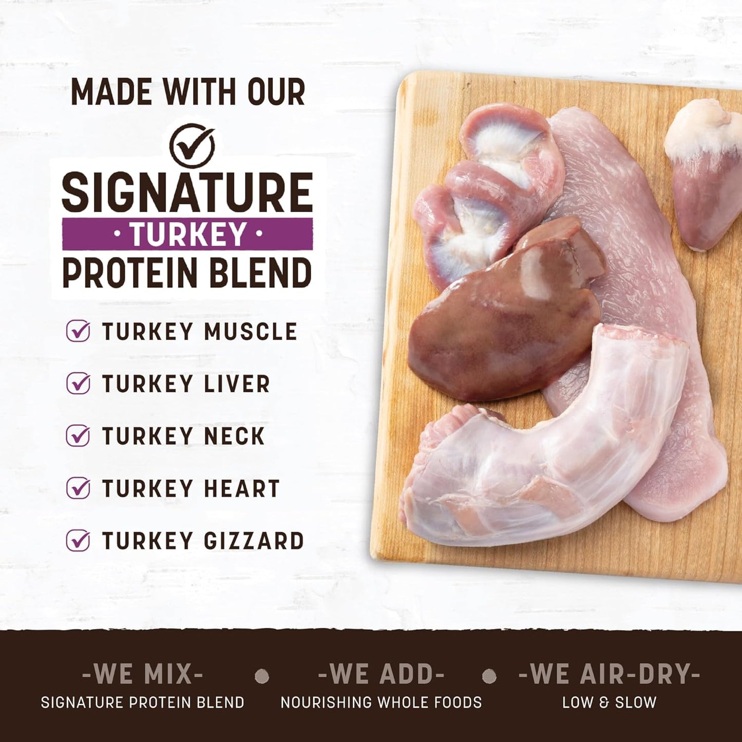 Earth Animal Wisdom Air Dried Dog Food & Jerky Bundle – Turkey Recipe, Premium Natural Dog Food & Treats for All Breeds & Ages - Includes 2 lb Bag + 4 oz Jerky Strips - Made in The USA