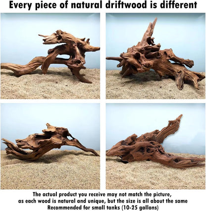 Hamiledyi Reptile Driftwood Branch Decor Terrarium Ornament Wood Climbing Natural Aquarium Driftwood Decoration for Snake Bearded Dragon Leapord Gecko Lizard Iguana