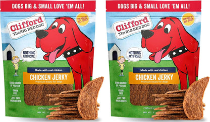 Clifford The Big Red Dog Soft Training Treats for Puppies and Dogs – Healthy, High Protein, Grain Free, Soft Puppy Treats for Small Dogs and Large – Real Chicken Jerky– 6oz (Pack of 2)