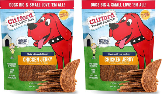 Clifford The Big Red Dog Soft Training Treats for Puppies and Dogs – Healthy, High Protein, Grain Free, Soft Puppy Treats for Small Dogs and Large – Real Chicken Jerky– 6oz (Pack of 2)