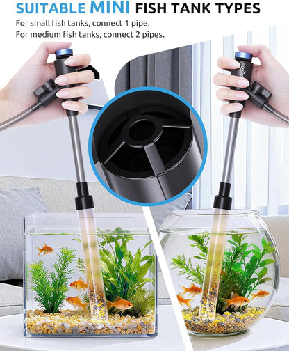 SEAOURA Aquarium Vacuum Cleaner & Aquarium Thermometer