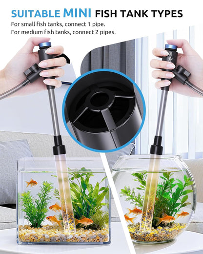 SEAOURA Aquarium Thermometer & Aquarium Vacuum Cleaner