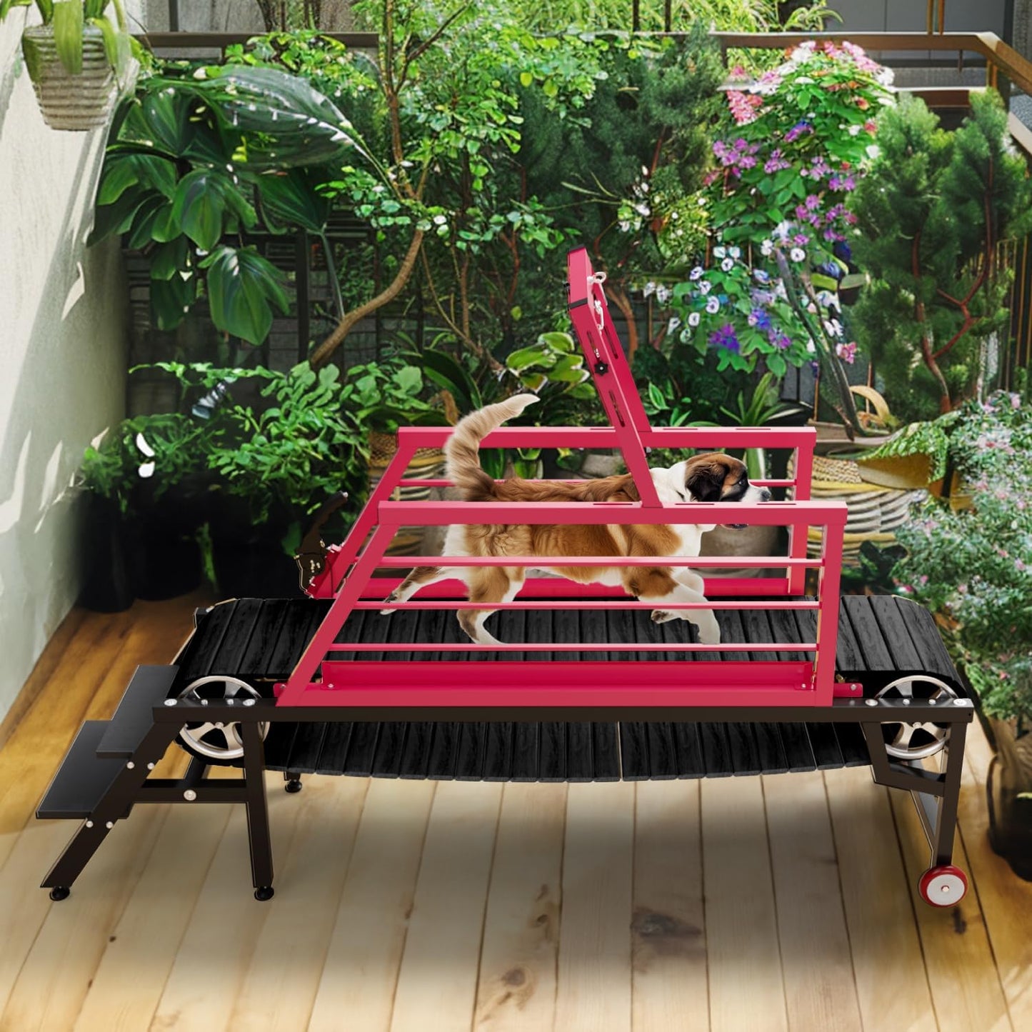 Dog Treadmill for Large Dogs,91" Treadmill for Dogs with Brake,Adjustable Dog Treadmill Slatmill for Dog s Easy to Move Pet Treadmill for Indoor & Outdoor,Training for Dog s, Up to 350LBS