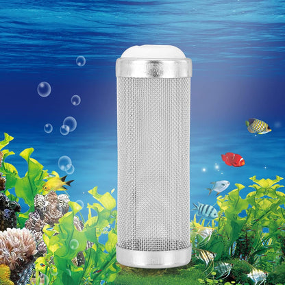 Aquarium Filter Inflow Inlet Mesh, Stainless Steel Intake Shrimp Guard Protector Cover Screen Metal Fish Prefilter Tube Strainer Net Protecting Basket Media Accessory 16mm 5Pcs