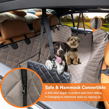 URPOWER Dog Seat Cover Car for Pets 100% Waterproof Pet Hammock 600D Heavy Duty Scratch Proof Nonslip Durable Soft Back Covers Cars Trucks and SUVs