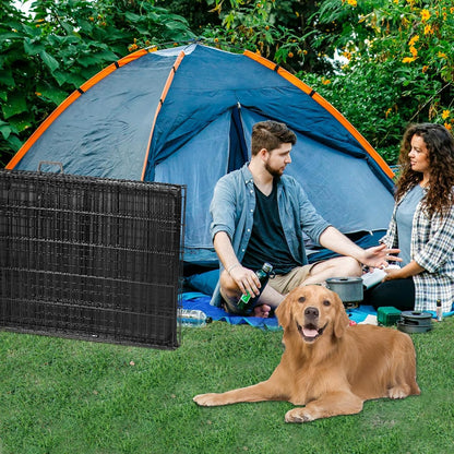 Dog Crate - Extra Large 48 Inch Double Door Portable Dog Cage, Metal Wire Pet Kennel with Secure Lock, Leak-Proof Pan Tray, Foldable Design for Dogs Pets Indoor Training and Outdoor Trave