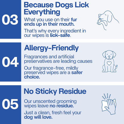 99% Water Dog Wipes, Extra Large 8x8 Puppy Wipes for Sensitive Skin – Hypoallergenic Pet Wipes for Grooming Tear Stain, Face, Ears, Eyes Paws & Butt – Alcohol Free, Biodegradable, Unscented 100 Count