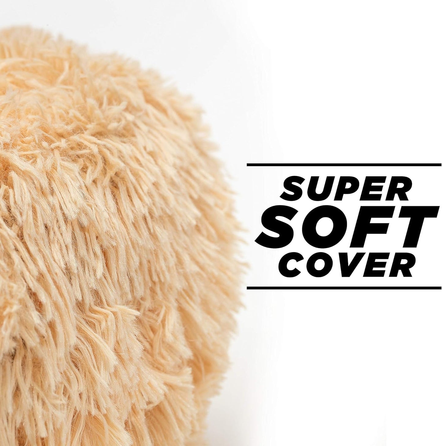 Franklin Pet Supply Soft Puff Pet Bed - Luxury Bed for Dog - Faux Fur Round Plush Cushion Pet Bed