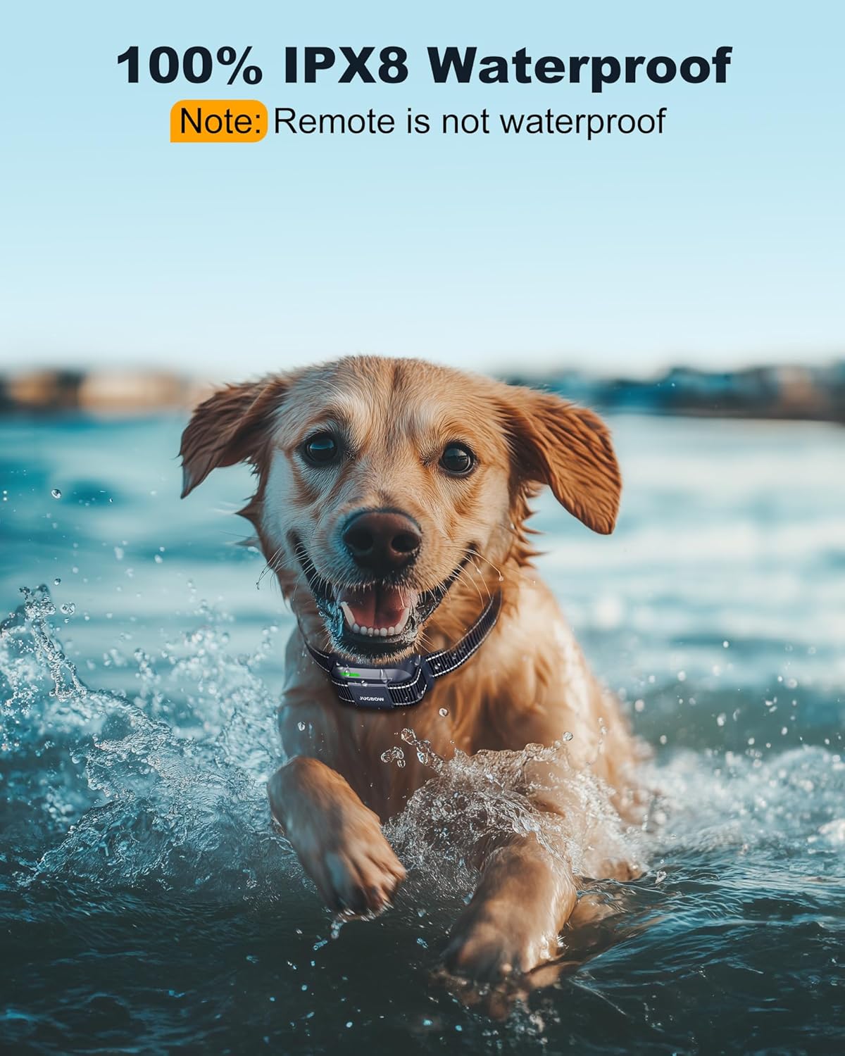 Jugbow Shock Collar for Dogs - 4200FT Training Collar with Remote Control, Beep/Shock/Vibration, Rechargeable Waterproof E-Collar for Small Medium Large Dogs (Dark Blue)