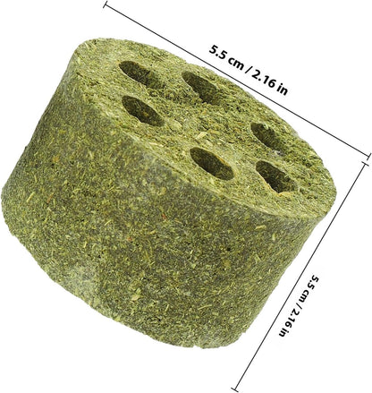 ERINGOGO Organic Grass Rabbit Chew 2Pcs Small Natural Pet Teething Playthings for Hamsters Bunnies Small Animals