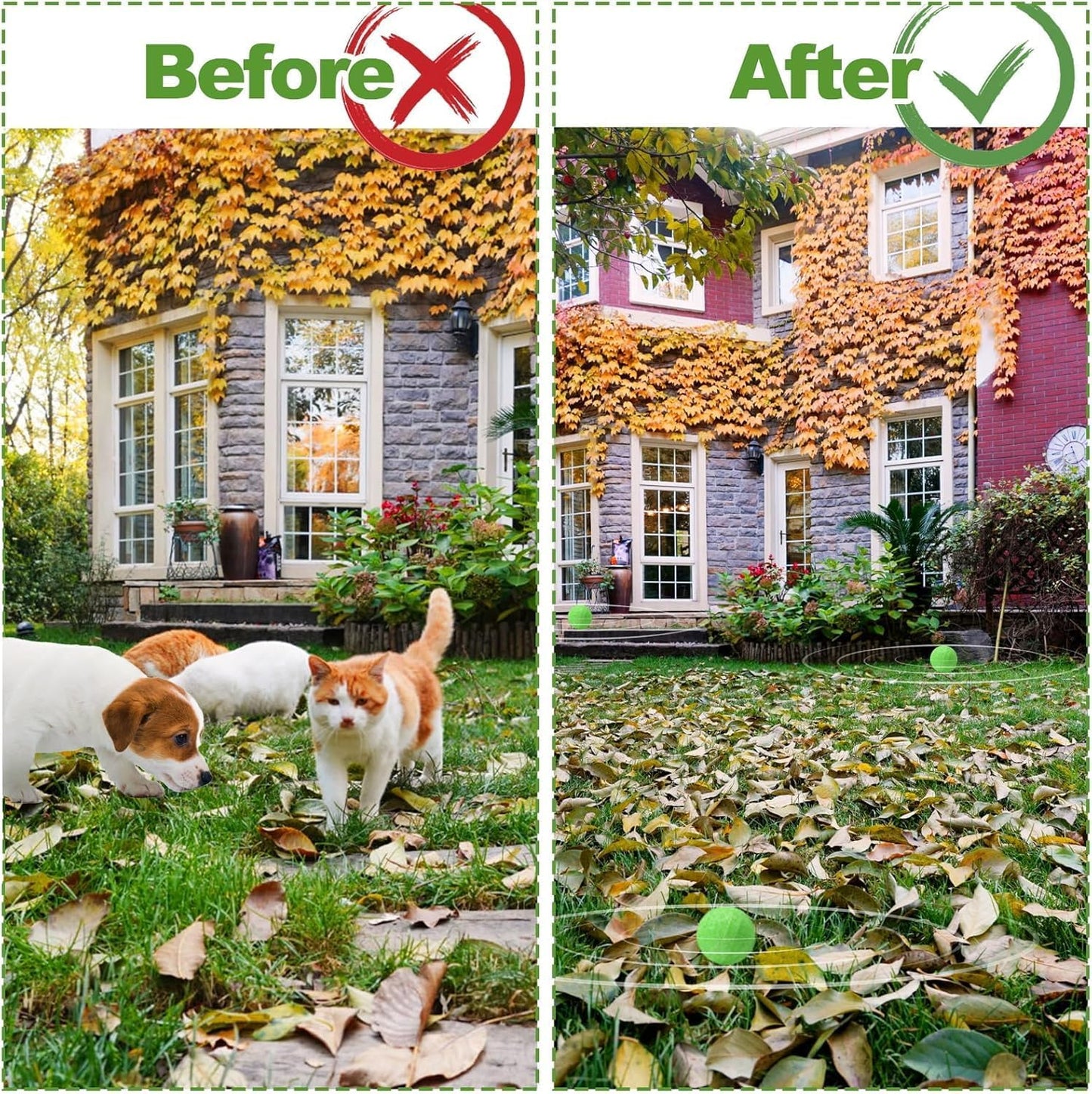 Cat Repellent Outdoor to Keep Cats Away, Natural Peppermint Oil Cat Deterrent Outdoor and Indoor, Keep Cats Out of Yard Permanently, Protect Your Yard and Furniture (Green)