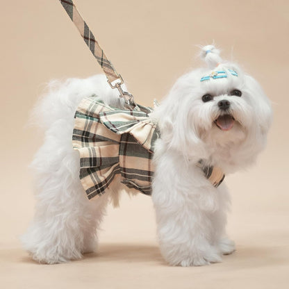 PUPTECK Adjustable Dog Harness Collar Leash with Dress Set