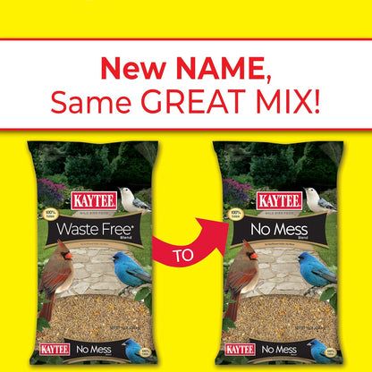 Kaytee Wild Bird (No Mess or Waste Free) Food Seed Blend For Blue Jays, Woodpeckers, Juncos, Cardinals, Grosbeaks, Sparrows, and Finches, 10 Pound, (Packaging May Vary)