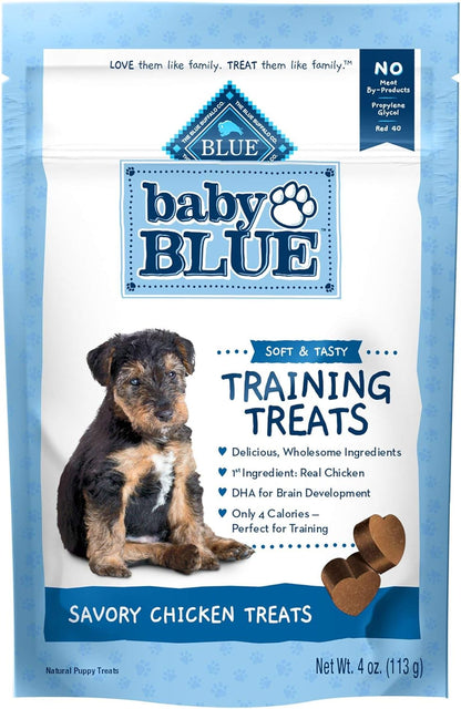 Blue Buffalo Baby Blue Training Treats Natural Puppy Soft Dog Treats, Savory Chicken 4-oz Bag