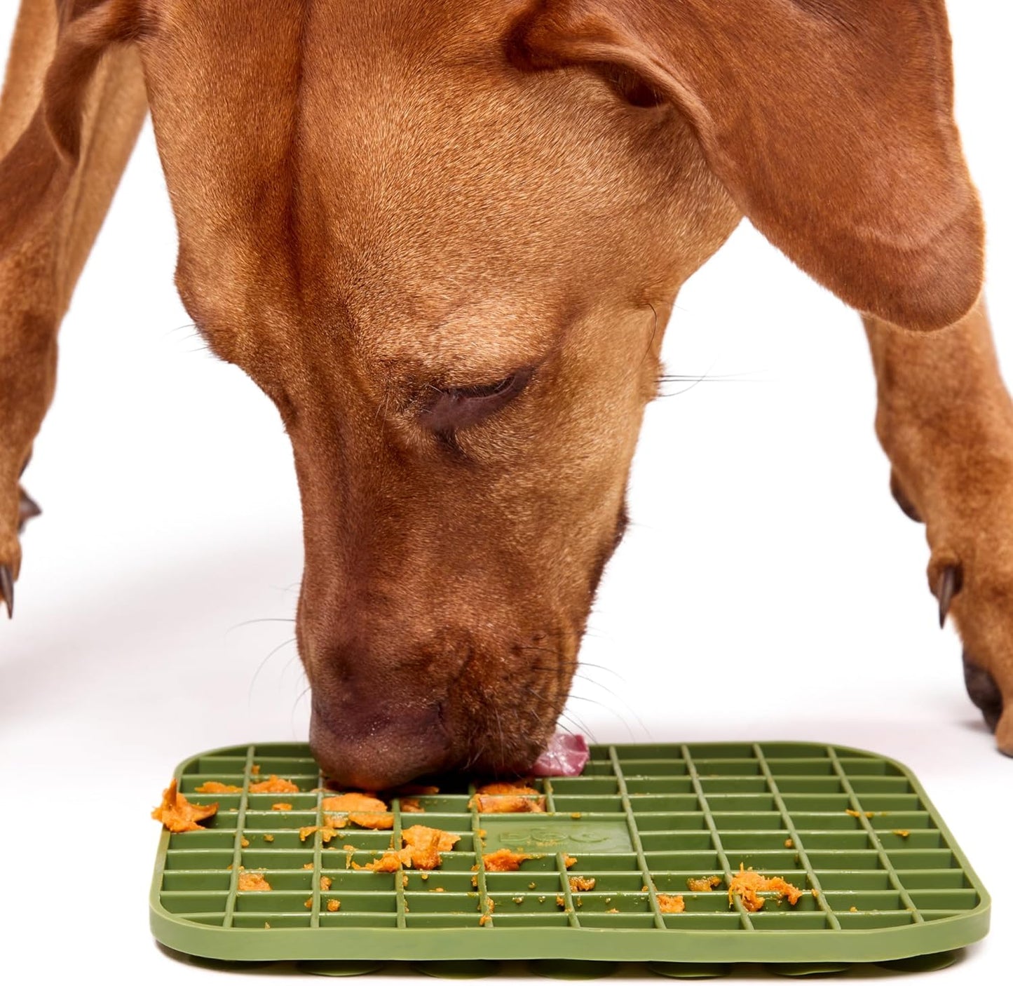 DOG by Dr. Lisa Lick Mat for Dogs - Grooming & Bath Time Mat - Suction Cup Slow Feeder Pad for Dogs - 53 Suction Cups - Great for Brushing, Washing & Feeding - Dishwasher Safe - Vet Created