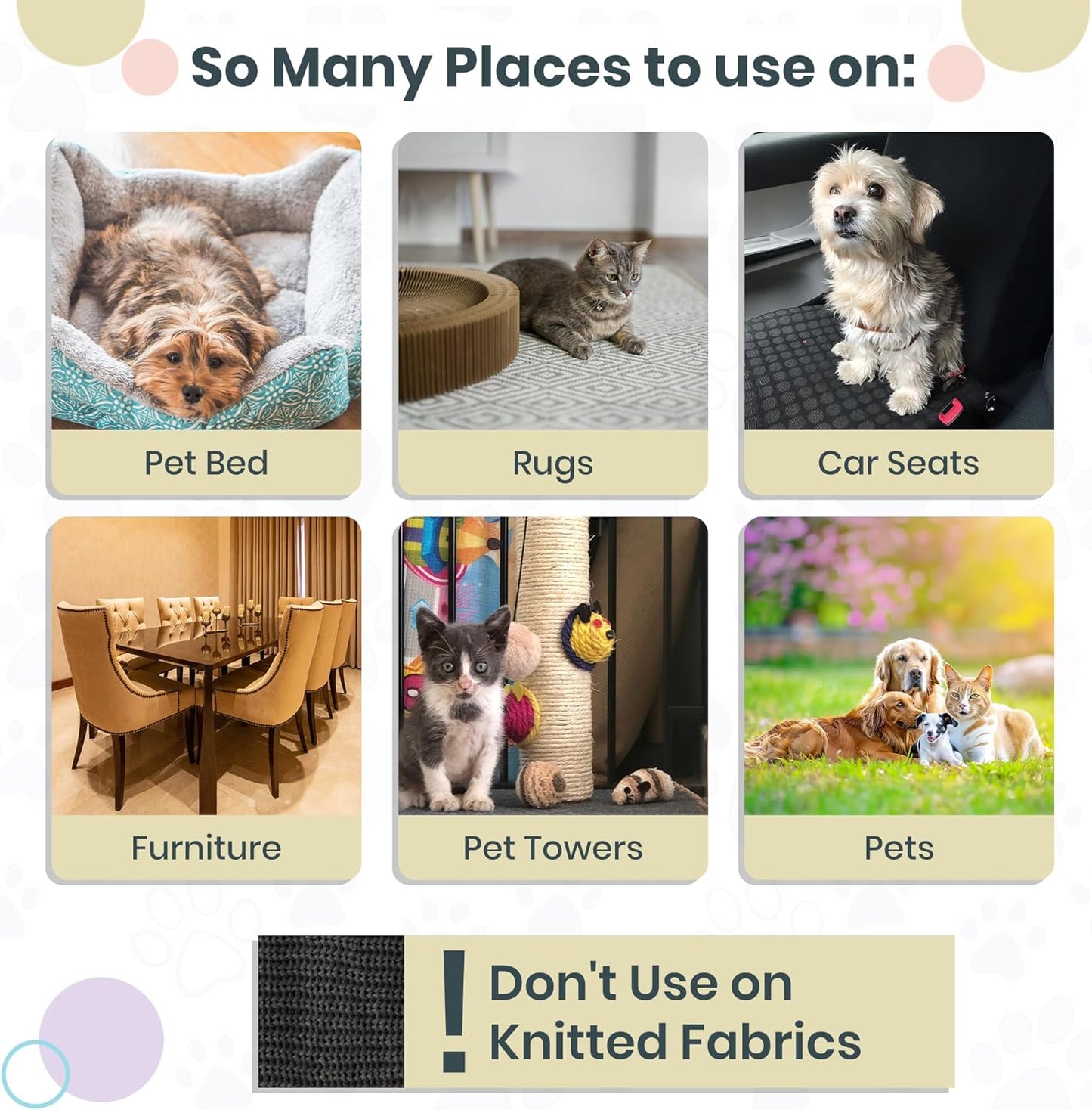 Pet Hair Remover Glove – Reusable Electrostatic Pet Hair Removal Glove for Furniture, Carpet & Car – Upgraded Design Cat & Dog Hair Mitt for Cleaning (Black - 2 Pack Gloves)