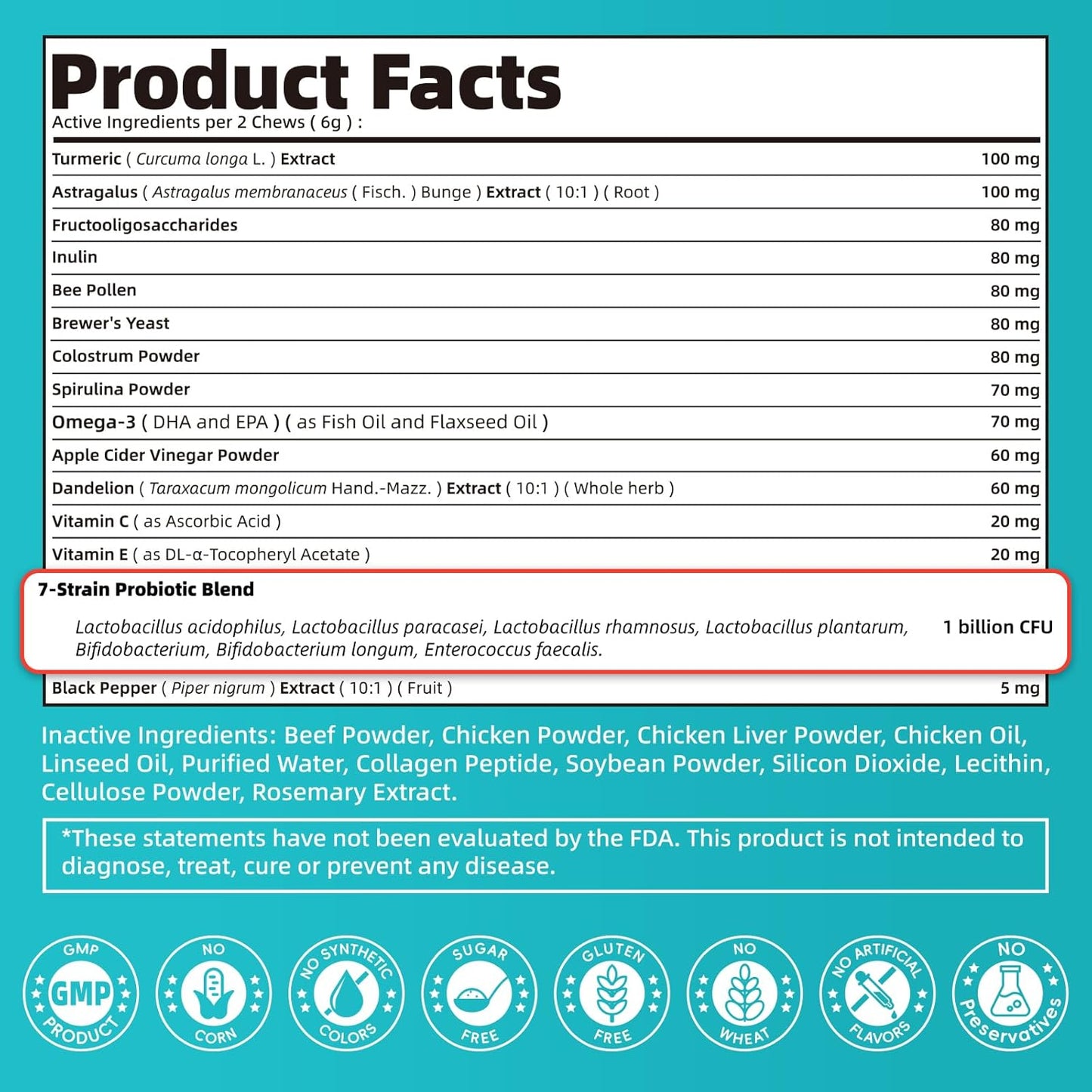 Dog Skin & Allergy Chews - Dog Probiotics for Sensitive Skin Health Support - Allergy Relief - Support Seasonal Allergies, Immune & Gut & Digestive Health Supplement - Beef Flavor - 90 Count