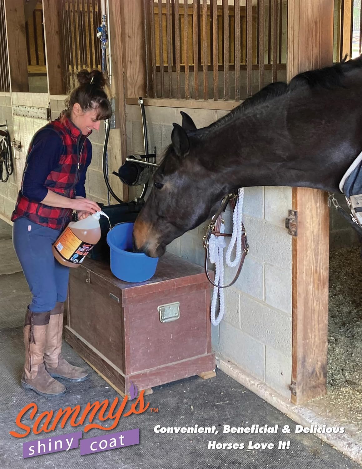 Sammy's Shiny Coat Flax Oil for Horses, Pure Flaxseed Oil for Horse, Rich in Omega-3 Fatty Acids, Flax Oil Horse Supplement for Skin and Coat, Immune, Cardio and Joint Support, 1 Gallon with Free Pump