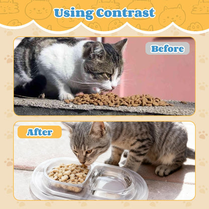 30 Pcs Disposable Cat Bowls with Ant Proof Moats - No Spill Double Bowl Tray for Stray & Outdoor Cats, Travel & Feeding - 30 Day Supply