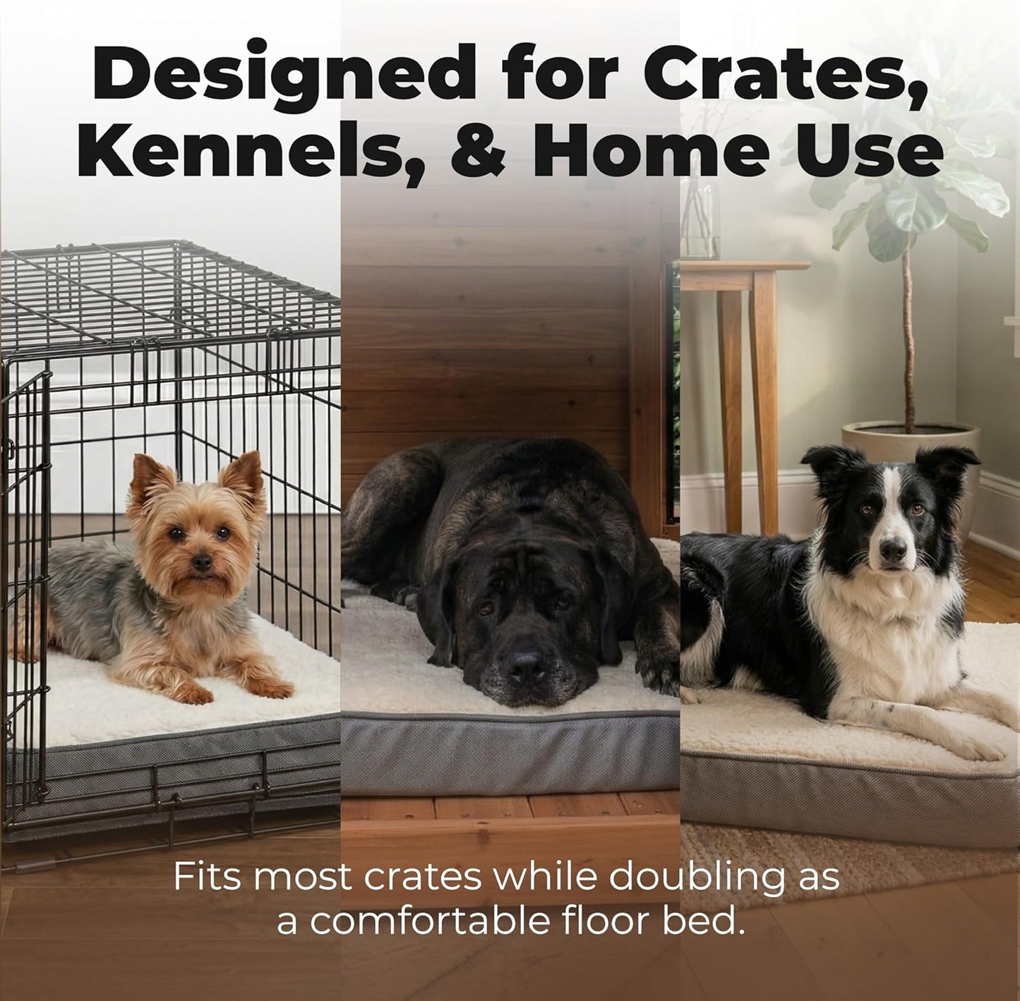 Best Pet Supplies Orthopedic Dog Bed with Memory Foam, Washable Dog Crate Mat for Small, Medium & Large Dogs, Thick Mattress for Crates, Kennels or Floor, Waterproof Pet Bed - Gray, 35 x 22 x 4