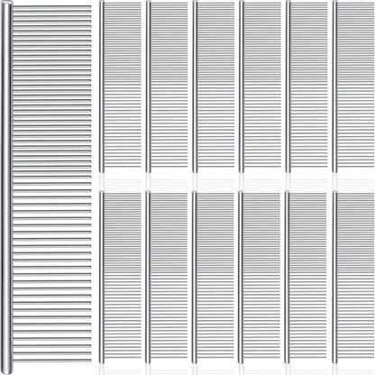 Lallisa 12 Pcs Stainless Steel Dog & Cat Comb, Metal Grooming Tool for Removing Knots, Long and Short Haired Pets Including Dogs, Cats & Others, 7.48 Inch