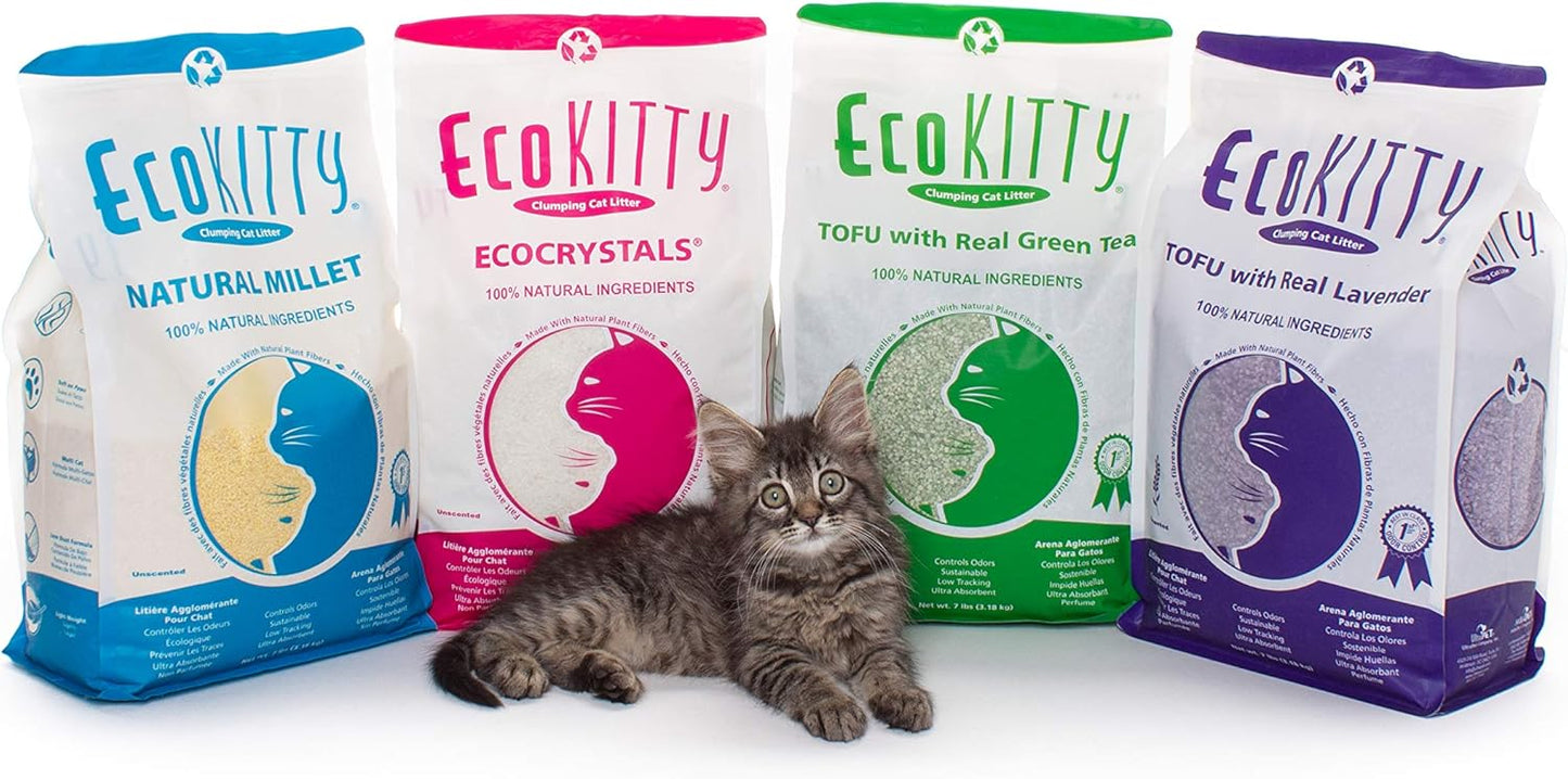 EcoKitty Clumping Cat Litter, Green Tea Tofu