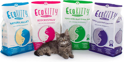 EcoKitty Clumping Cat Litter, Green Tea Tofu