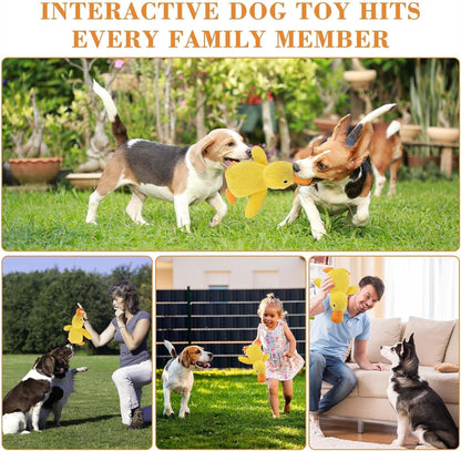 3 PCS Calming Emotional Support Yellow Duck Stuffed Dog Toy Calming Emotional Support Duck Stuffed Dog Toy (Green(S+M+L))