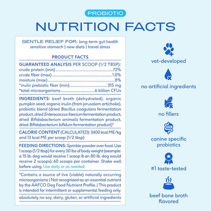 Native Pet Probiotics for Dogs - Dog Probiotics Powder for Digestive Health, Gut Support, & Immune Boost – Vet-Formulated Powder for Maximum Potency with Digestive Enzymes & Prebiotics - 30 Scoops