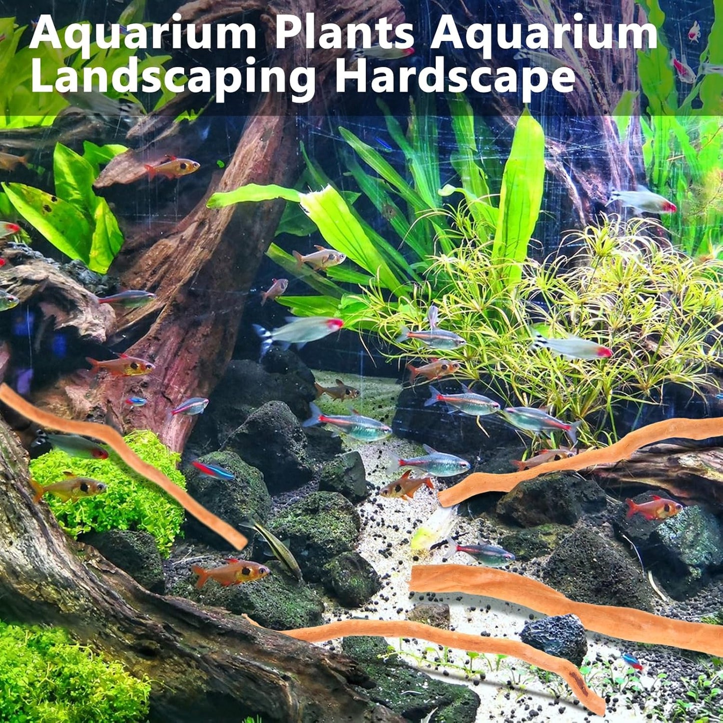 250g Natural Driftwood for Aquarium, Mix Natural Wood Roots, Wood Long Driftwood, Applies to Reptile Branches Terrarium, Driftwood for Aquarium Decor