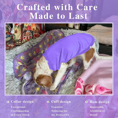 2 Pack Solid Color Dog Shirts - Lightweight, Quick Dry, Breathable Pet T-Shirts for Small to Large Dogs - Stretchy, Durable, Ideal for All Seasons and Holidays.Green Purple S