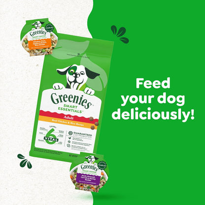 Greenies Smart Topper High Protein Wet Mix-in for Dogs, Chicken, Peas, Apples, and Brown Rice Recipe & Duck, Broccoli, Carrots and Barley Recipe Variety Pack with Whole Grains, 8 Trays of 2oz.