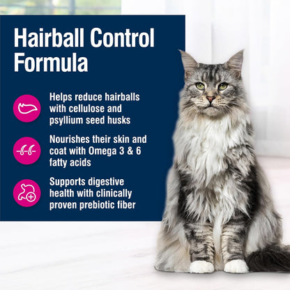 Blue Buffalo True Solutions Hairball Control Natural Dry Cat Food for Adult Cats, Chicken, 11-lb. Bag