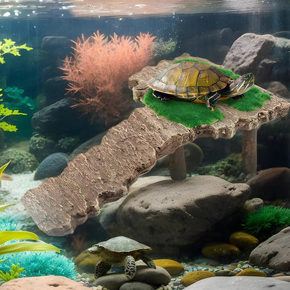 Turtle Ramp | Turtle Resting Terrace Basking Area - Non-Slip Dock Climbing Ladder, Resting Place Pet Supplies Landscape Decor for Reptile, Aquarium Accessories