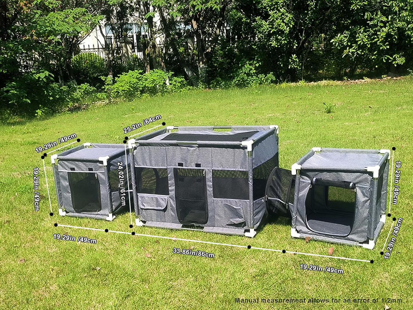 3-in-1 Dog Playpen,Pop Up Pet Playpen Cats Enclosure for Kitten and Puppy Indoor Outdoor Use