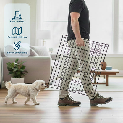 Puppy Playpen - Foldable Metal Exercise Enclosure with Eight 24-Inch Panels - Indoor/Outdoor Fence for Dogs, Cats, or Small Animals by PETMAKER