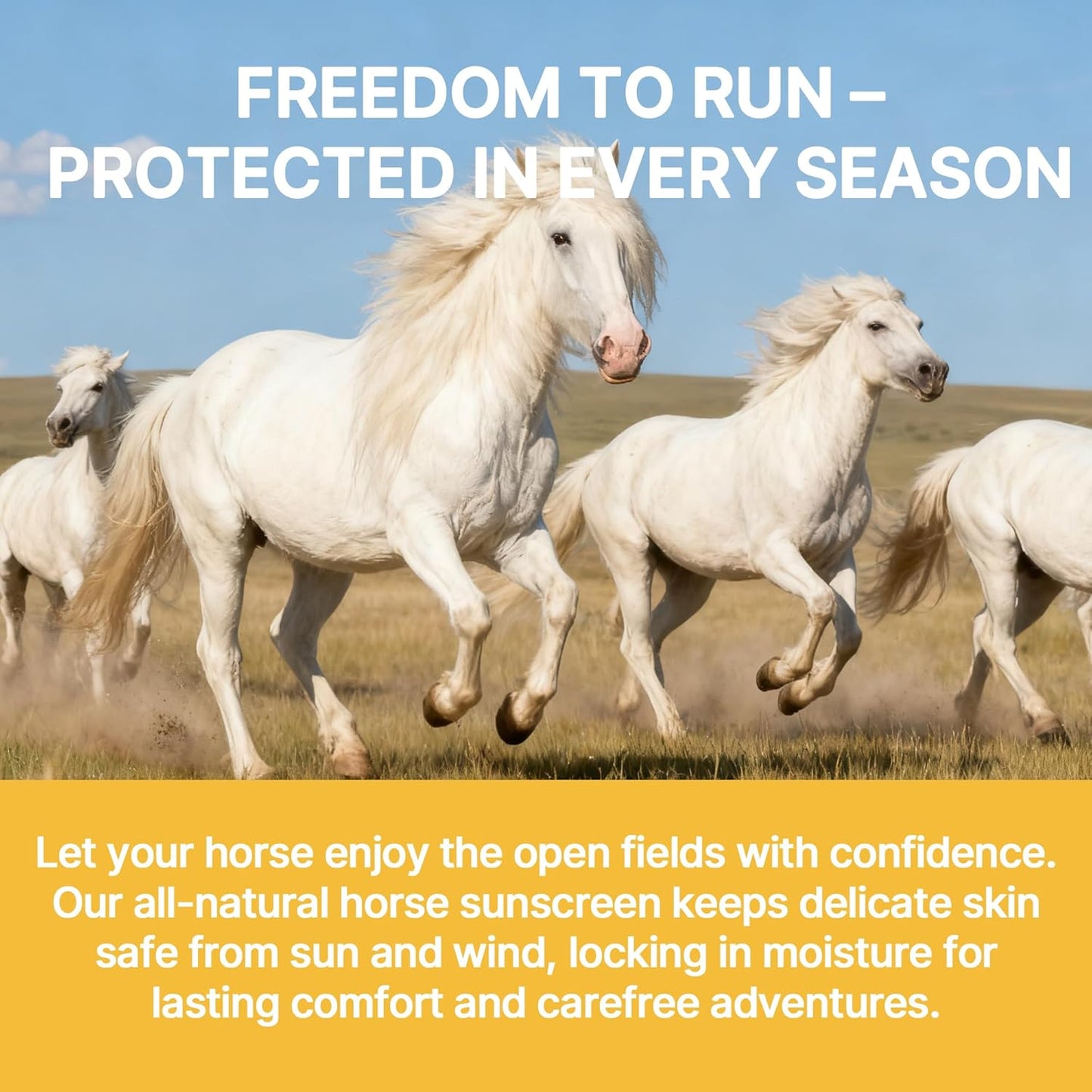 Horse Sunscreen for Nose & Sensitive Pink Skin – Natural Sunscreen for Horses with Non-Nano Zinc Oxide – Protects Against Sunburn, Windburn & Dryness – Safe, Long-Lasting Sunblock for All Seasons,8 oz