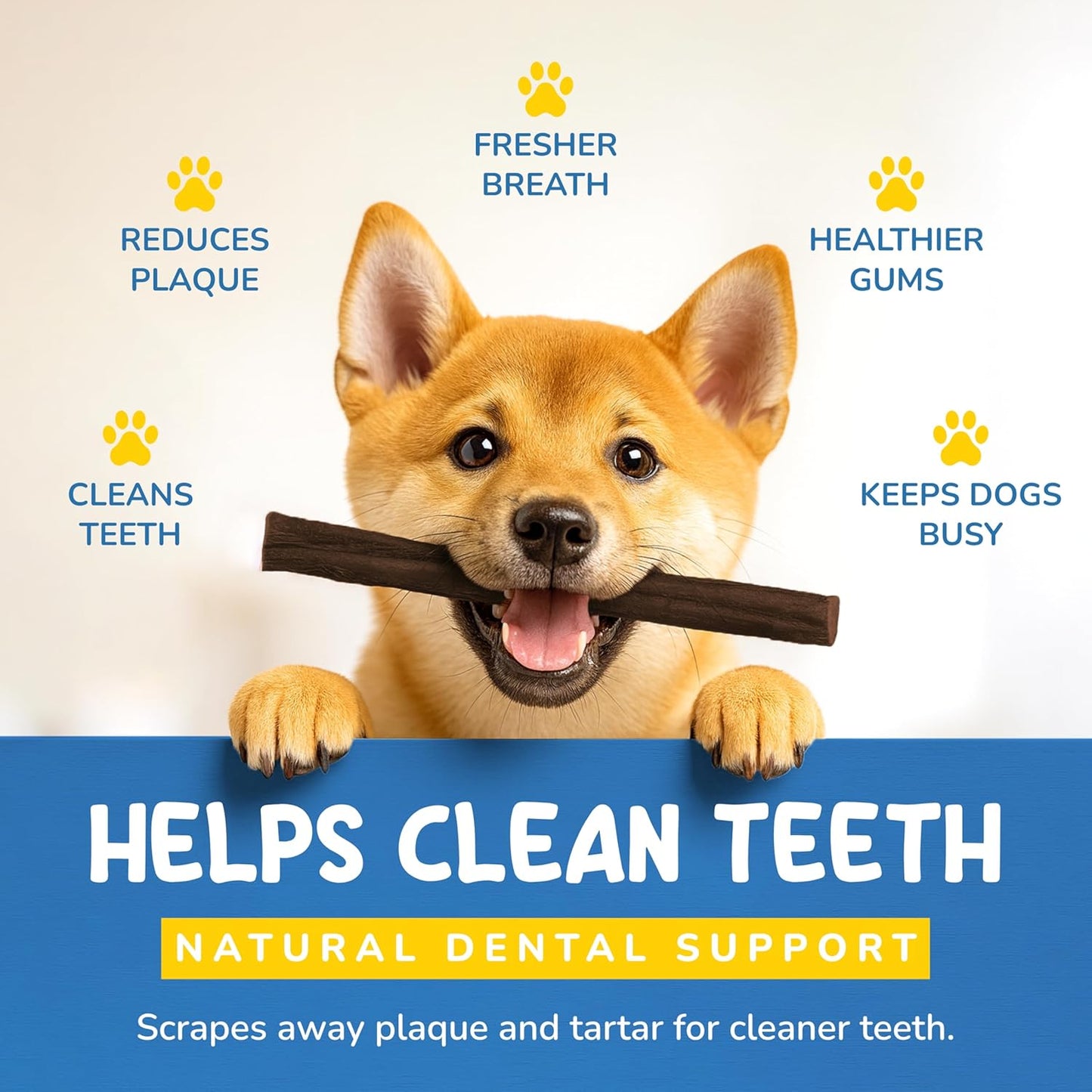 CHARLEY & ME Premium Collagen Sticks for Dogs - Long Lasting Dog Treats, Free Dog Chew Sticks - Hip & Joint Support, Healthy Skin, Shiny Coat - 100% Natural Beef - 6 Inches (Pack of 12)