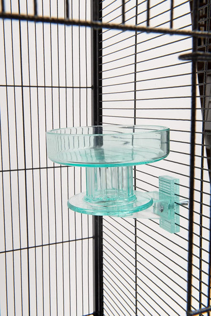 Lixit Quick Lock Bird Cage Bath for Lovebirds, Canaries, Finches, Parakeets, and Cockatiels and Other Small to Medium Feathered Friends (Pack of 1)