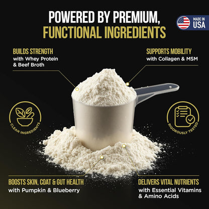 Dog Weight Gainer - Weight Gain Supplements for Dogs - Canine and Dog Muscle Builder - Made in The USA - 30 Servings