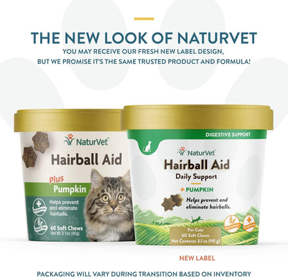 NaturVet L-Lysine Immune Support Plus Antioxidants Cat Supplement - 60 Soft Chews - Hairball Aid Supplement for Cats - 60 Soft Chews