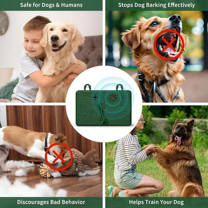 Anti Barking Devices for Dogs, 50FT Ultrasonic Dog Bark Control Devices with 4 Modes, Ultrasonic Dog Deterrent Bark Box Sonic Dog Barking Deterrent Devices for Indoor/Outdoor Dog Use