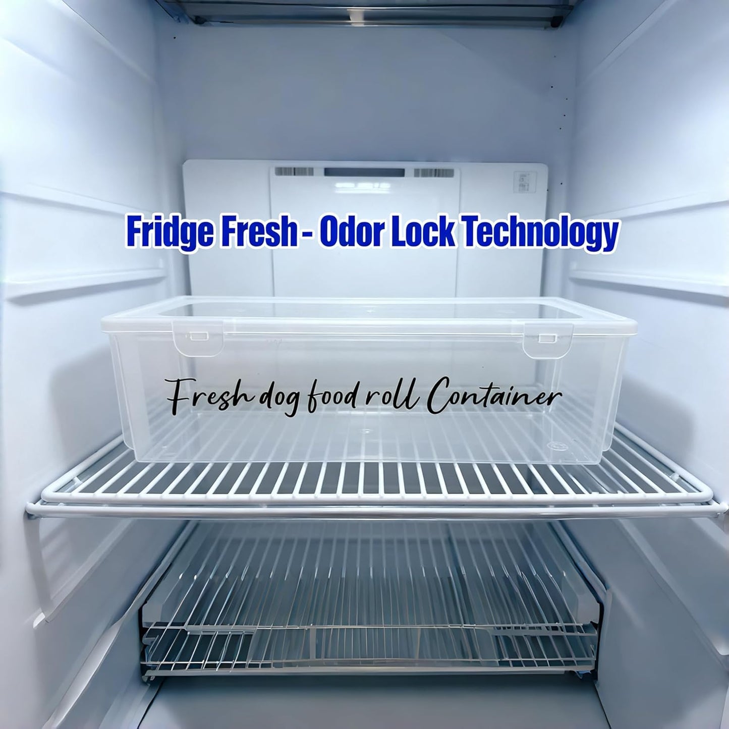 Dog Food Roll Storage Container:Fresh Pet Food Refrigerated Storage With a lid Convenient and keep the refrigerator smelling fresh,A must-have for dog lovers