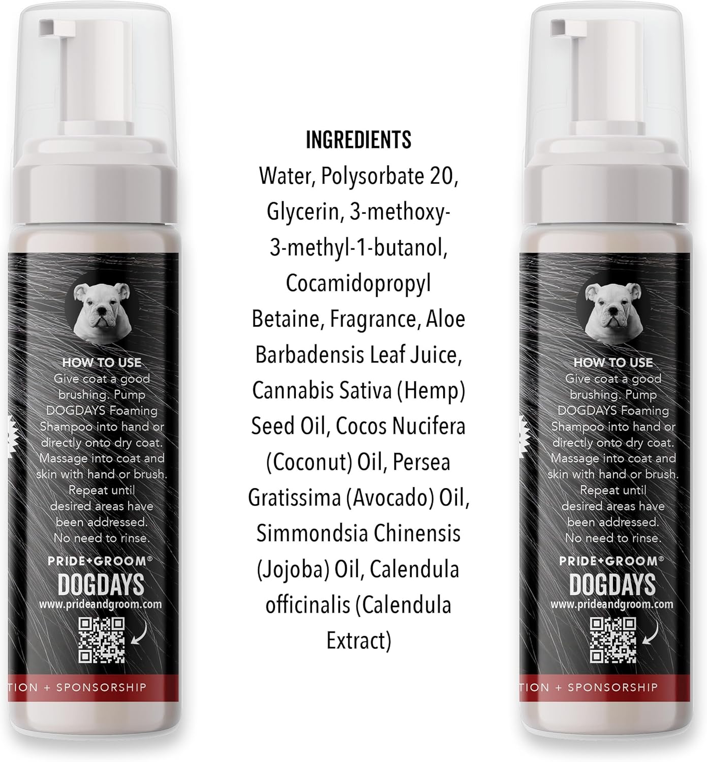 Pride and Groom DogDays No Rinse Quick Cleaning Shampoo | Waterless Foaming Dry Shampoo for Dogs & Cats | Odor-Eliminating, Hypoallergenic Pet Cleanser | 8 fl oz | Made in USA