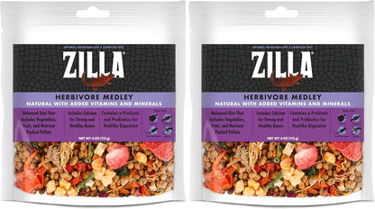 Zilla Pet Reptile Herbivore Food Medley Diet, 4 oz (Pack of 2)
