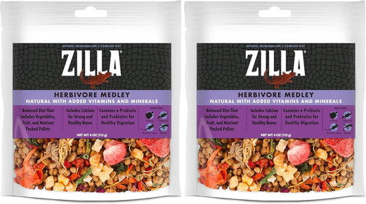 Zilla Pet Reptile Herbivore Food Medley Diet, 4 oz (Pack of 2)