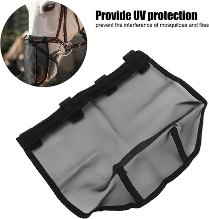 Horse Nose Cover, Breathable Teslin Fly Mask for Horses Face and Nose Protect, Comfortable Elastic Nose Net for Riding, Training and Competitions
