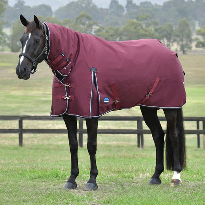 WeatherBeeta ComFiTec Essential Turnout Combo 360g, Burgundy/Navy, 81"